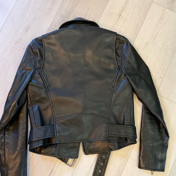 BlankNYC Black Vegan Leather Moto Biker Jacket - Picture 6 of 7